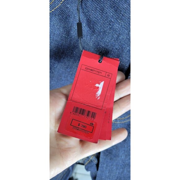 NWT Carolina Herrera Mens Dark Wash  Denim Straight Leg Jeans 32 - Picture 2 of 14